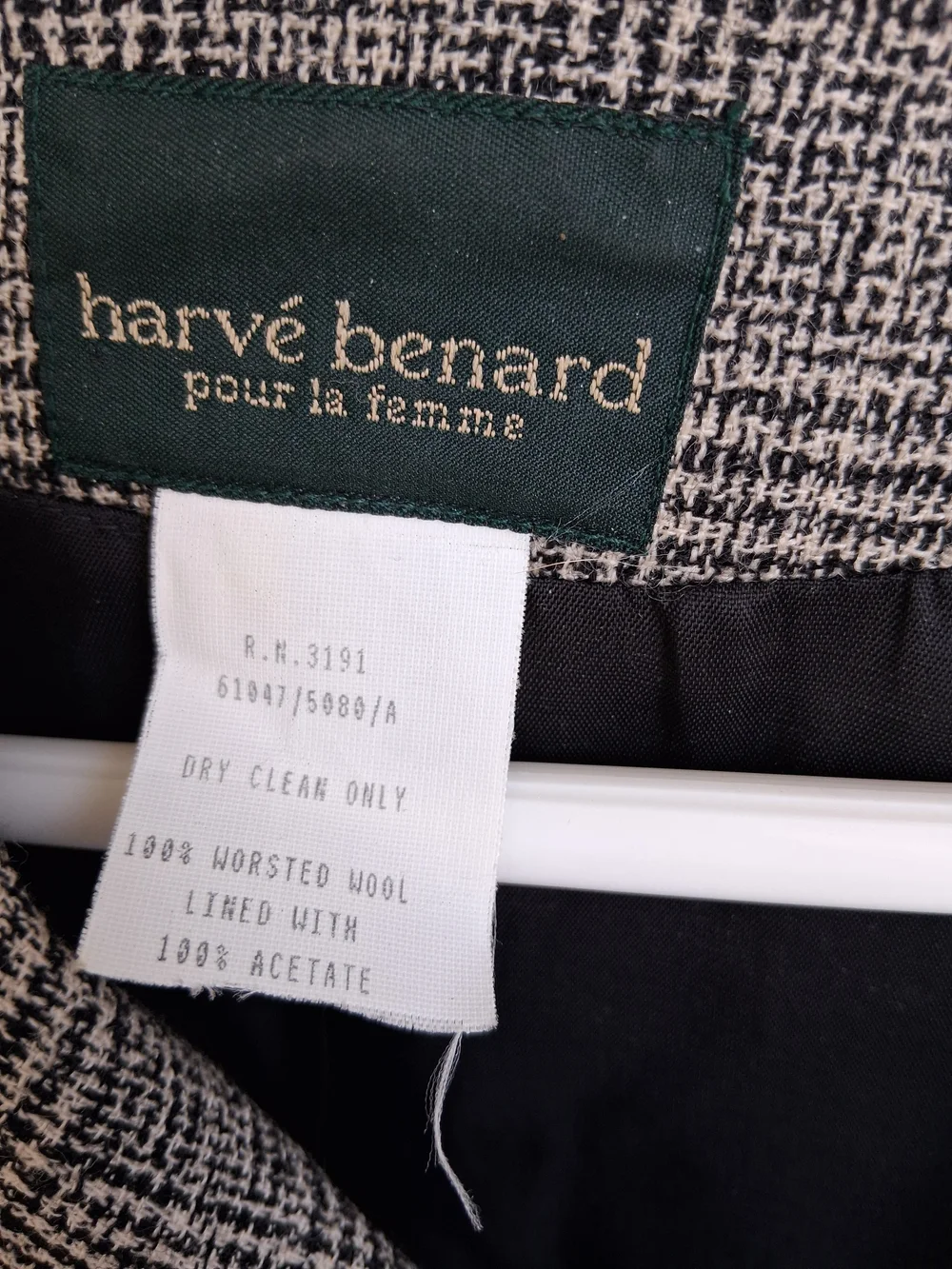 Harve Benard Women's Plaid Blazer Jacket in Black/Gray Lined XXL 27 In Pit ToPit
